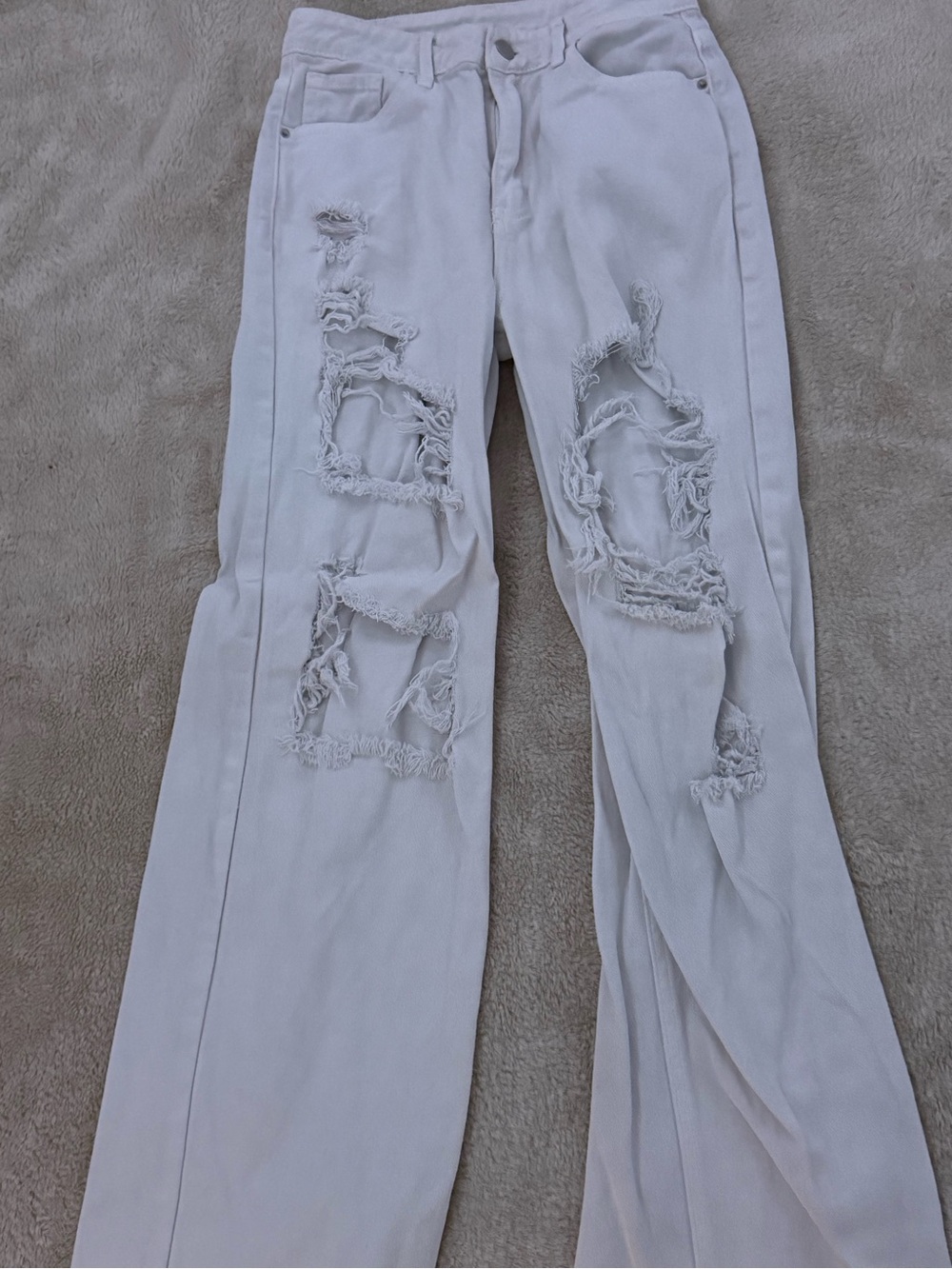 White Distressed Jeans